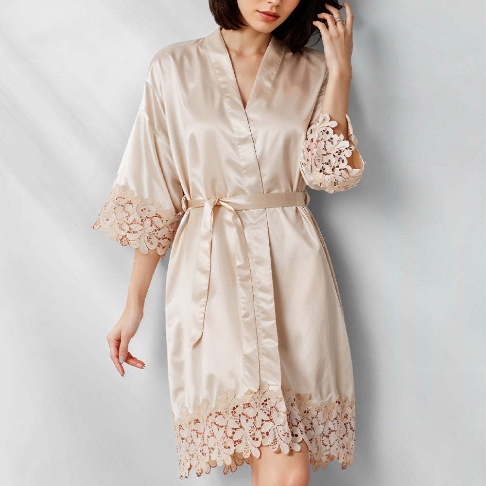 Personalized Embroidered Bride Bridesmaid Robe Getting Ready Outfits Wedding Robes - MyFaceBoxer