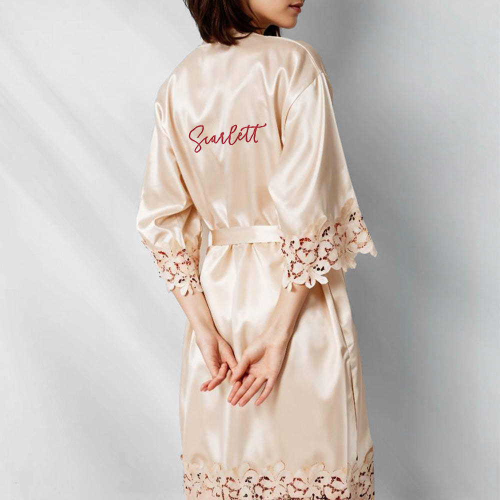 Personalized Embroidered Bride Bridesmaid Robe Getting Ready Outfits Wedding Robes - MyFaceBoxer