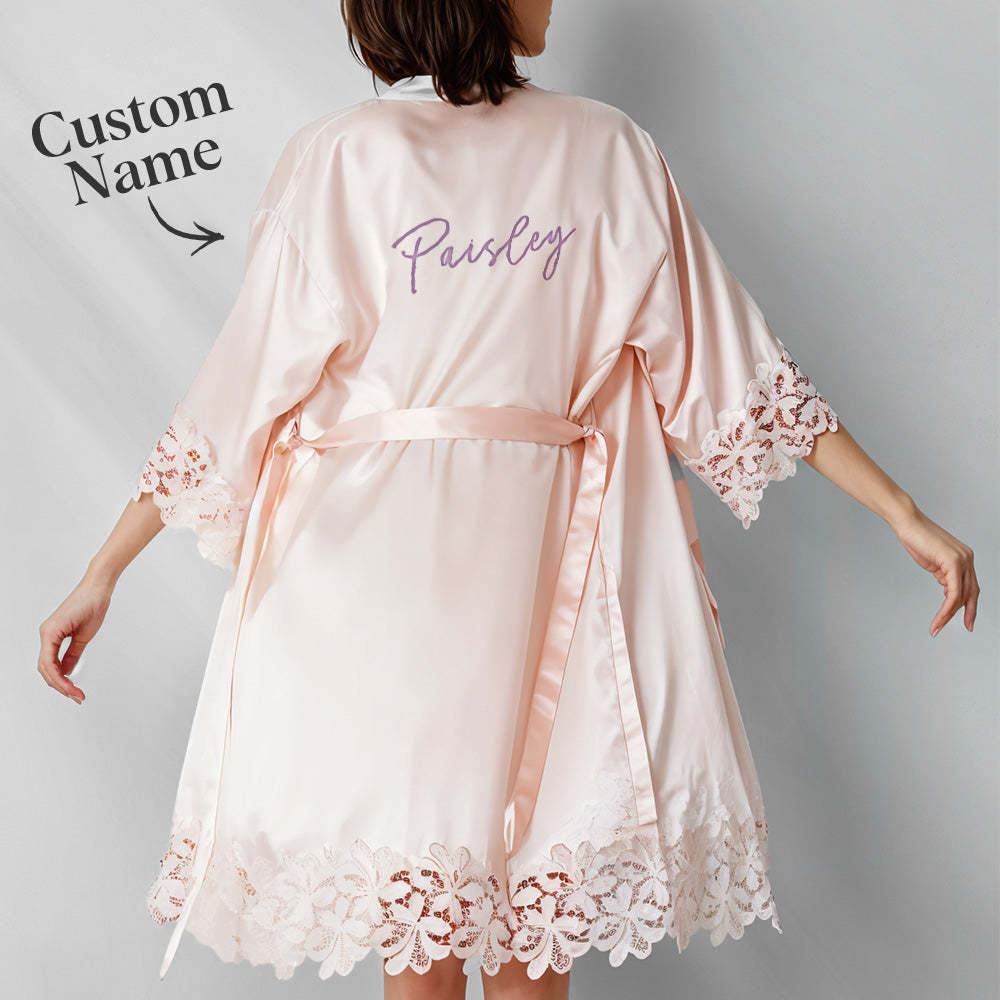 Personalized Embroidered Bride Bridesmaid Robe Getting Ready Outfits Wedding Robes - MyFaceBoxer