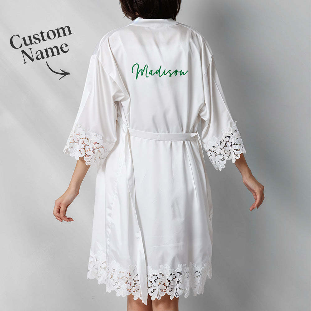 Personalized Embroidered Bride Bridesmaid Robe Getting Ready Outfits Wedding Robes - MyFaceBoxer