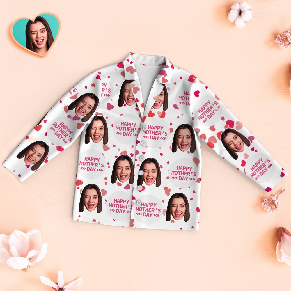 Custom Face Pajamas Happy Mother's Day Personalized Photo Pajamas Set Mother's Day Gifts - MyFaceBoxer