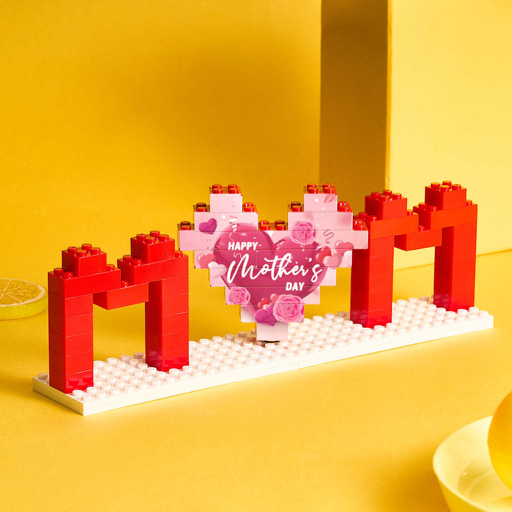 Custom Mom Photo Building Brick Puzzles Personalized Photo Block Mother's Day Gifts - MyFaceBoxer