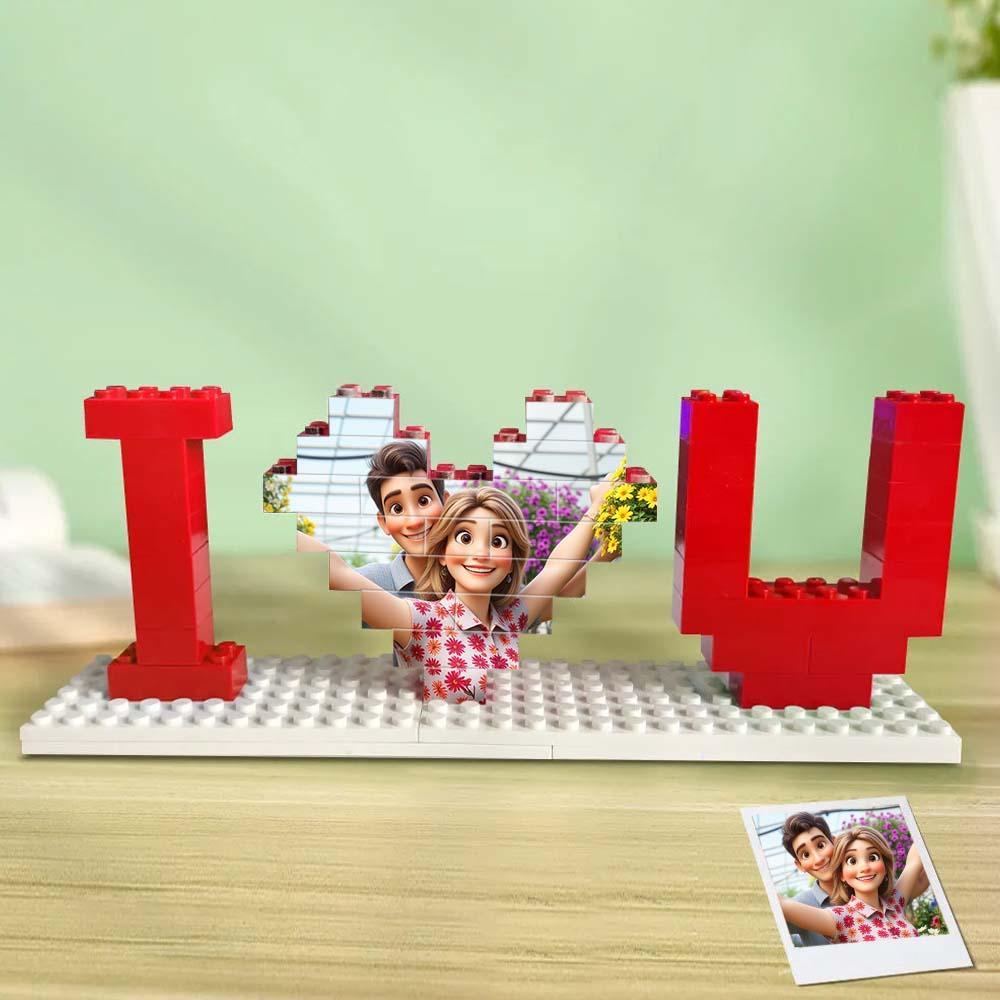 Valentine's Day Gifts Custom building blocks cartoon couple photo blocks personalized building blocks puzzle gift for couples - MyFaceBoxer