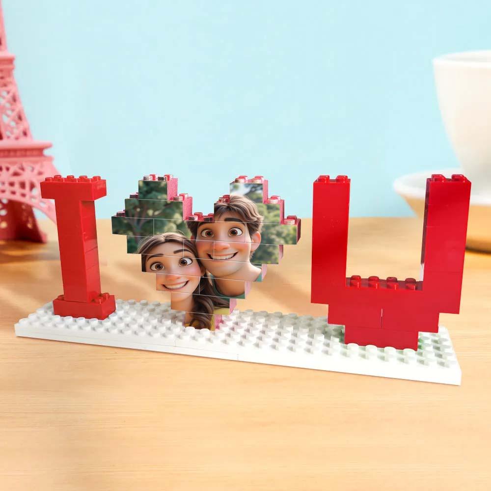 Valentine's Day Gifts Custom building blocks cartoon couple photo blocks personalized building blocks puzzle gift for couples - MyFaceBoxer