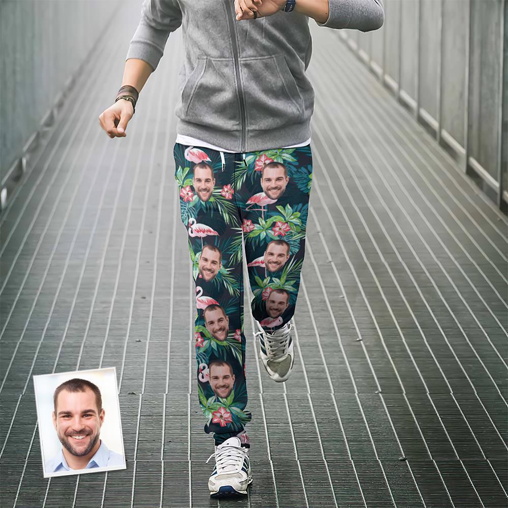 Custom Face Sweatpants Personalized Hawaii Design Unisex Joggers - Gift for Lover - MyFaceBoxer