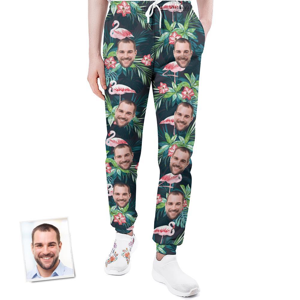 Custom Face Sweatpants Personalized Hawaii Design Unisex Joggers - Gift for Lover - MyFaceBoxer