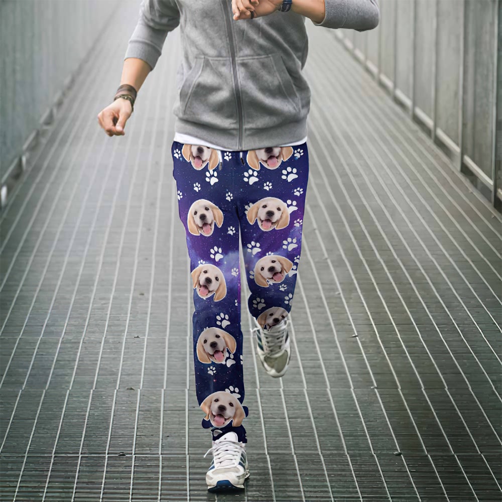 Custom Dog Face Sweatpants Unisex Joggers Universe Style - MyFaceBoxer