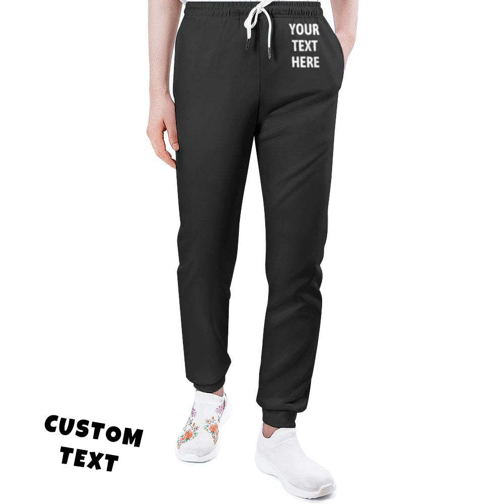 Custom Text Sweatpants Unisex Joggers Personalized Unisex Sport Gift - MyFaceBoxer