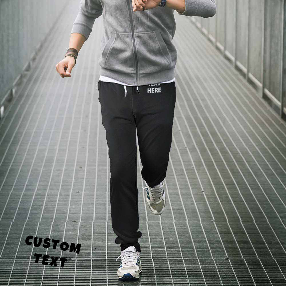 Custom Text Sweatpants Unisex Joggers Personalized Unisex Sport Gift - MyFaceBoxer