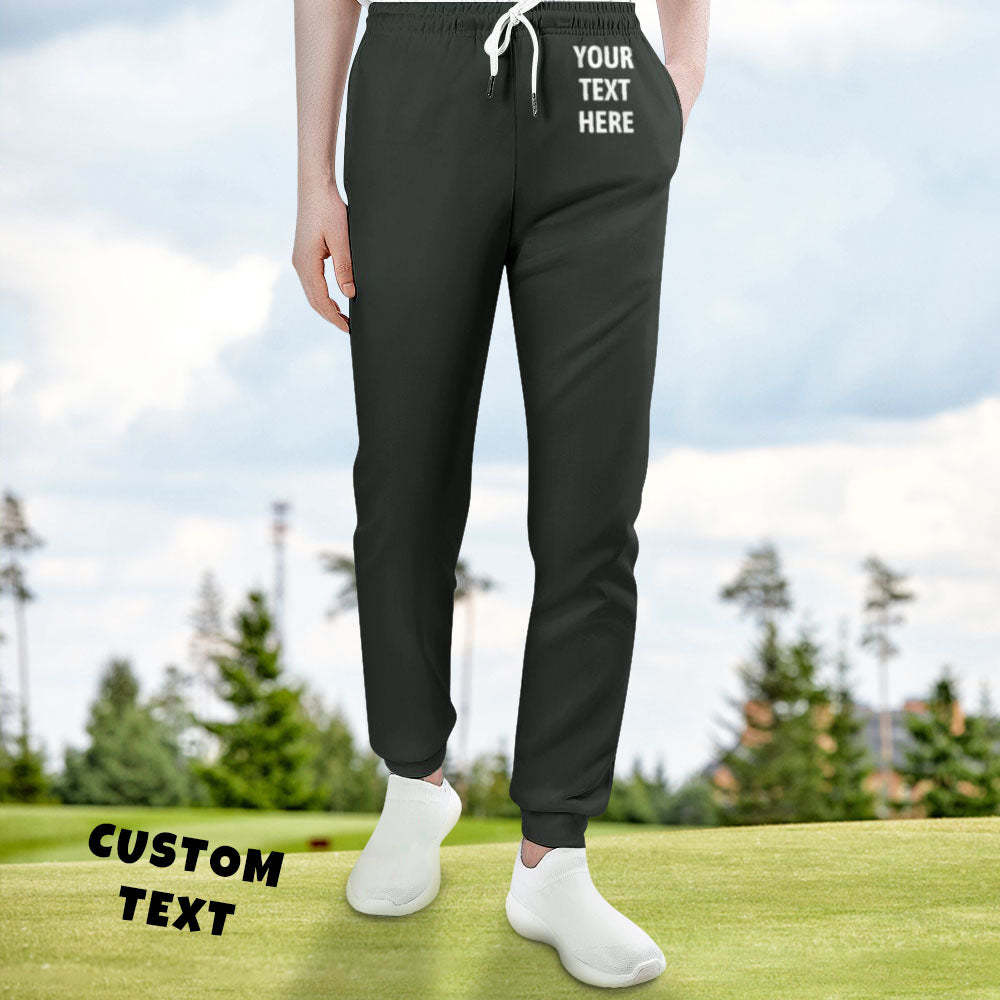 Custom Text Sweatpants Unisex Joggers Personalized Unisex Sport Gift - MyFaceBoxer