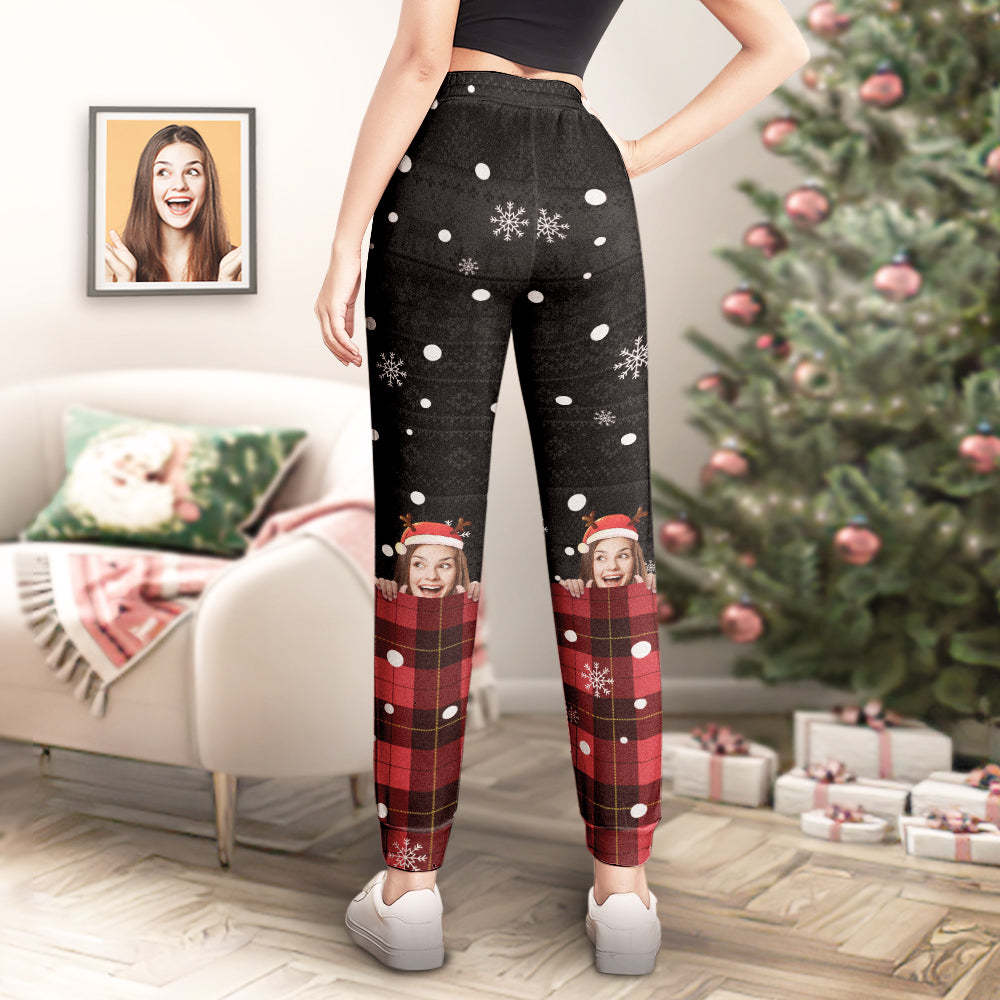 Custom Face Christmas Style Sweatpants Personalized Unisex Joggers Funny Christmas Gift - MyFaceBoxer
