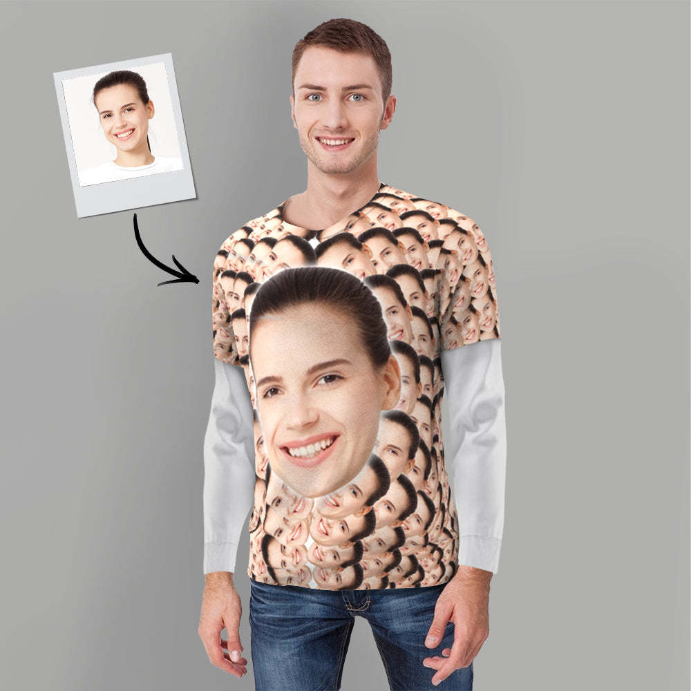 Custom Shirt Personalized All Over Print Faces Mash T-shirt - MyFaceBoxer