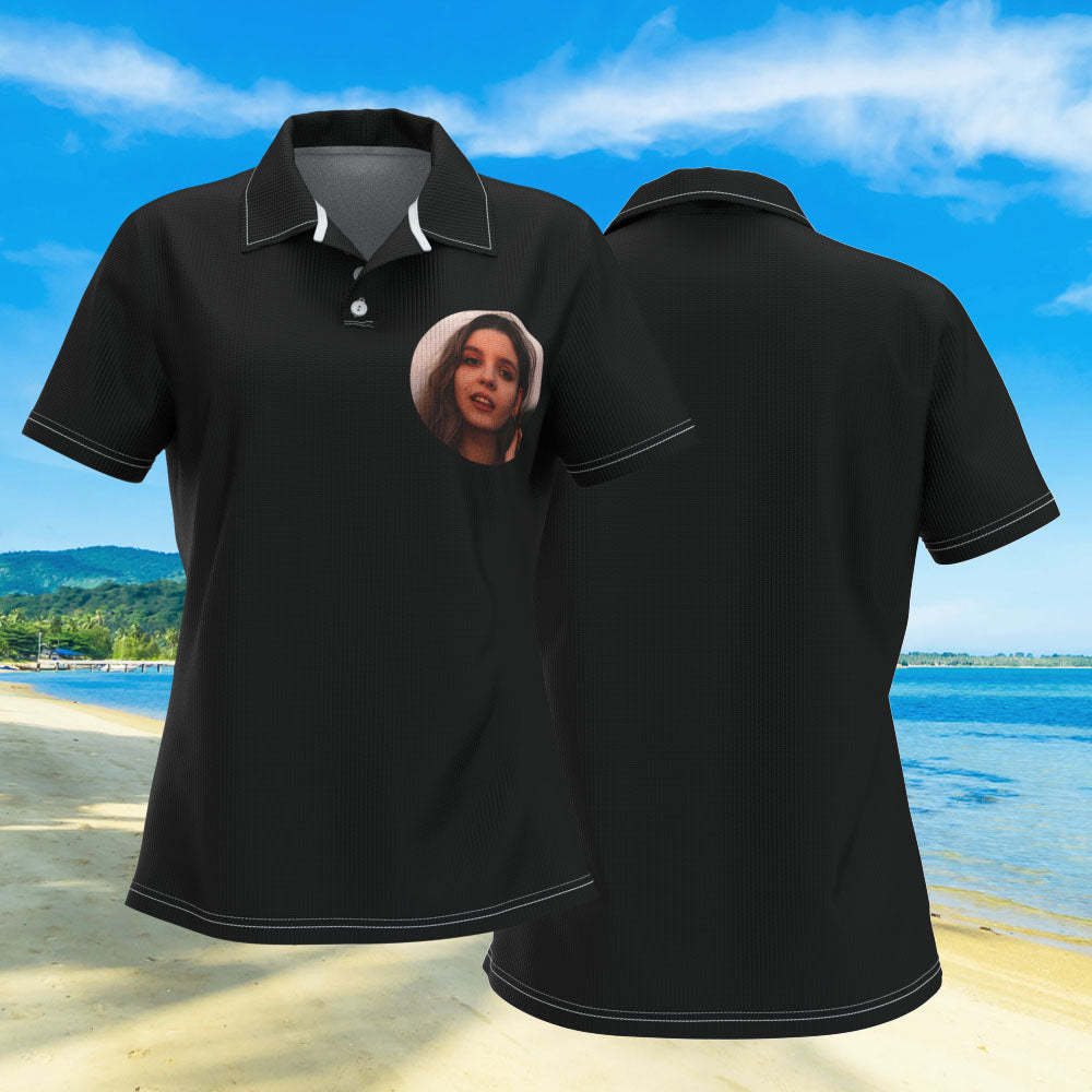 Custom Face or Logo Polo Shirt for Her - MyFaceBoxer