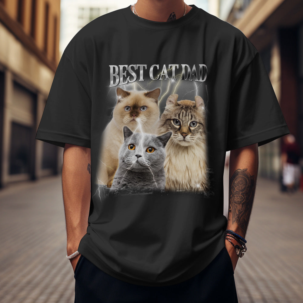 Pet Lover Gifts Personalized T-shirt Custom Pet Photo Vintage Tee Custom Shirt Personalized Name T-shirt - MyFaceBoxer