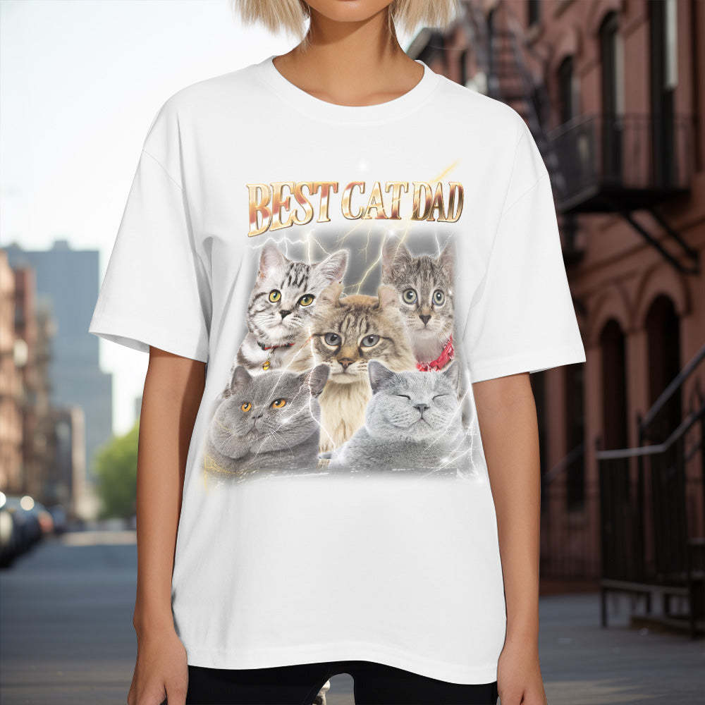 Custom Shirt Personalized Photo Vintage Tee Personalized T-shirt Custom Name T-shirt Pet Lover Gifts - MyFaceBoxer