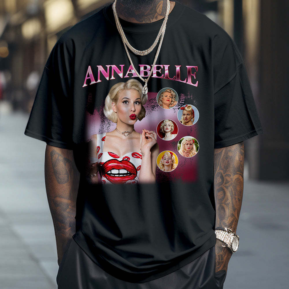 Custom Shirt Personalized Photo and Name Bootleg Rap Tee Personalized T-shirt Custom Vintage T-shirt - MyFaceBoxer