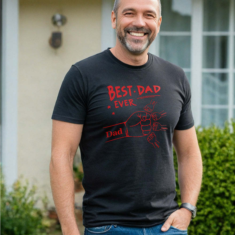 Custom Shirt Personalized Name T-shirt Temperature-sensitive T-shirt Father's Day Gift - MyFaceBoxer