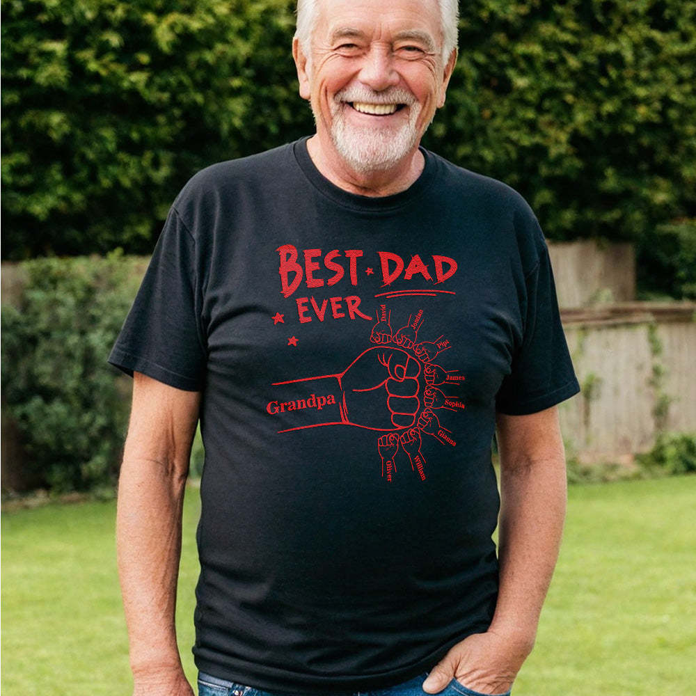 Custom Shirt Personalized Name T-shirt Temperature-sensitive T-shirt Father's Day Gift - MyFaceBoxer
