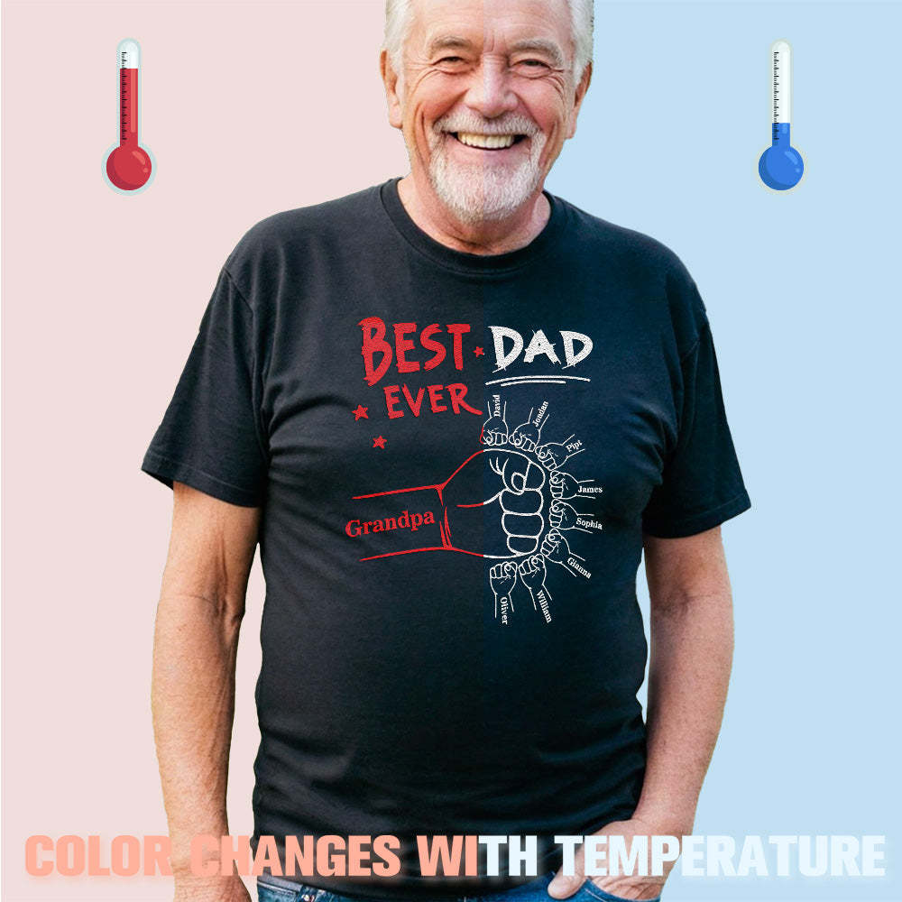 Custom Shirt Personalized Name T-shirt Temperature-sensitive T-shirt Father's Day Gift - MyFaceBoxer