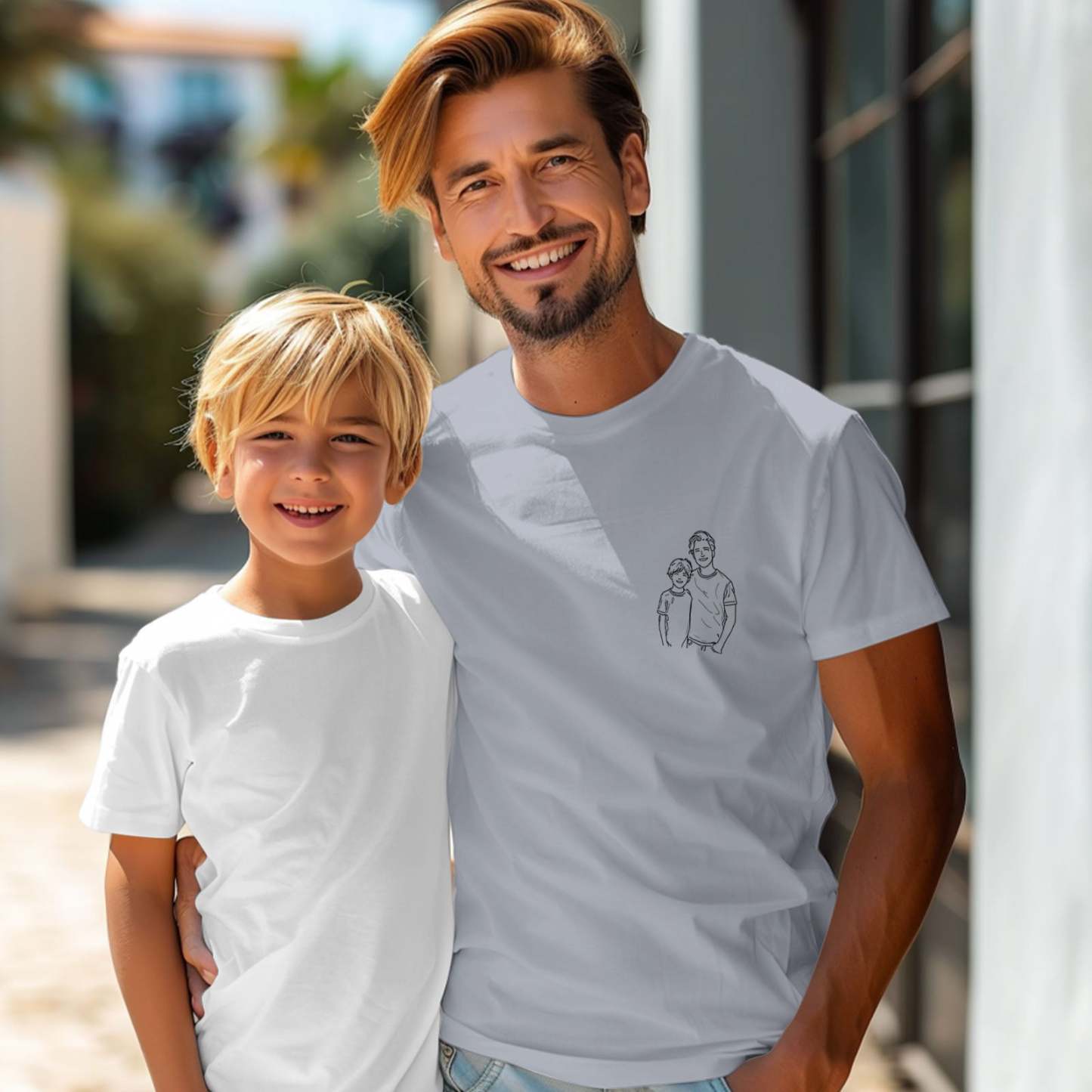 Custom Shirt Personalized Photo T-Shirt for Dad Personalized T-shirt Custom Dad Portrait Shirt Gift for Husband Fathers Day Gifts - MyFaceBoxer