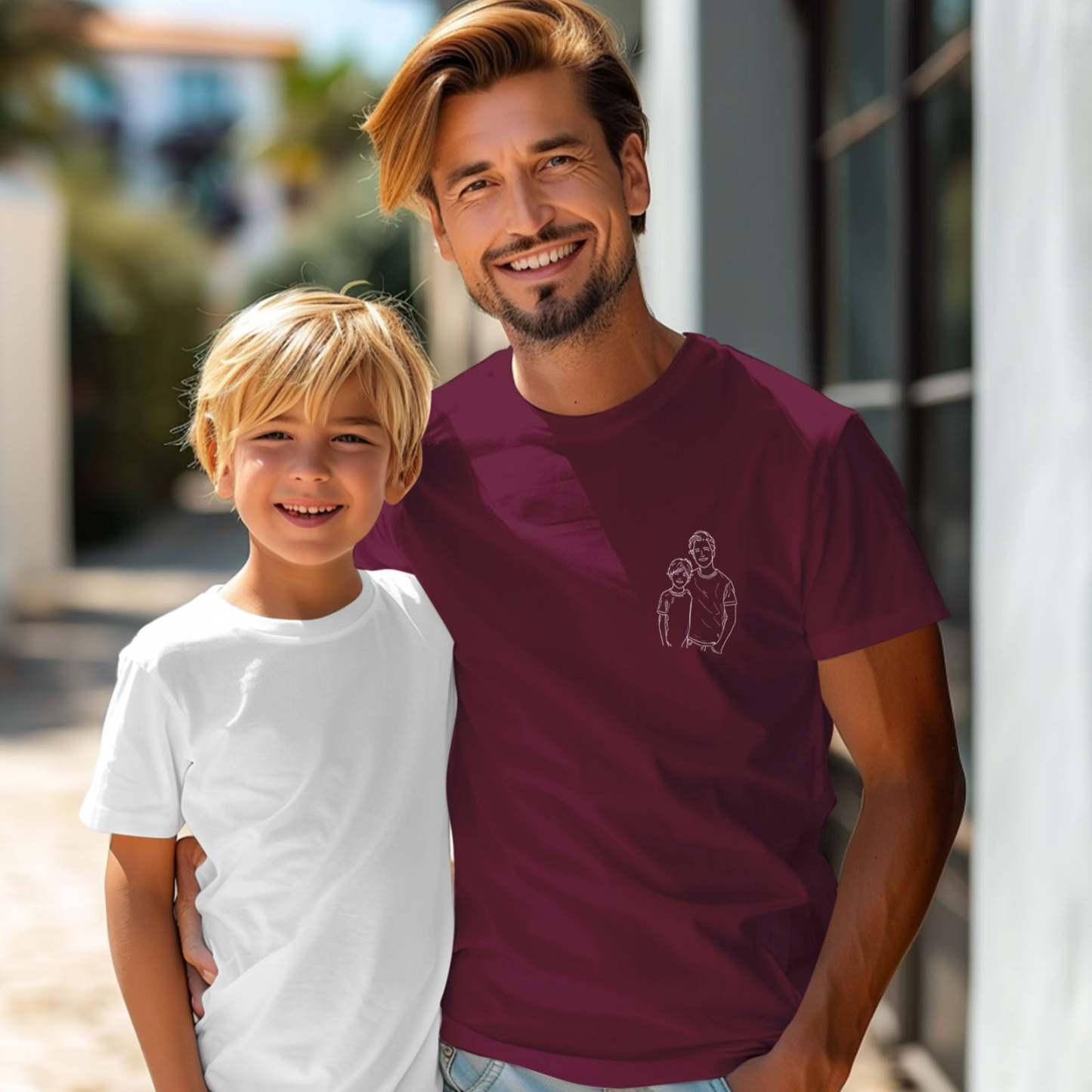 Custom Shirt Personalized Photo T-Shirt for Dad Personalized T-shirt Custom Dad Portrait Shirt Gift for Husband Fathers Day Gifts - MyFaceBoxer