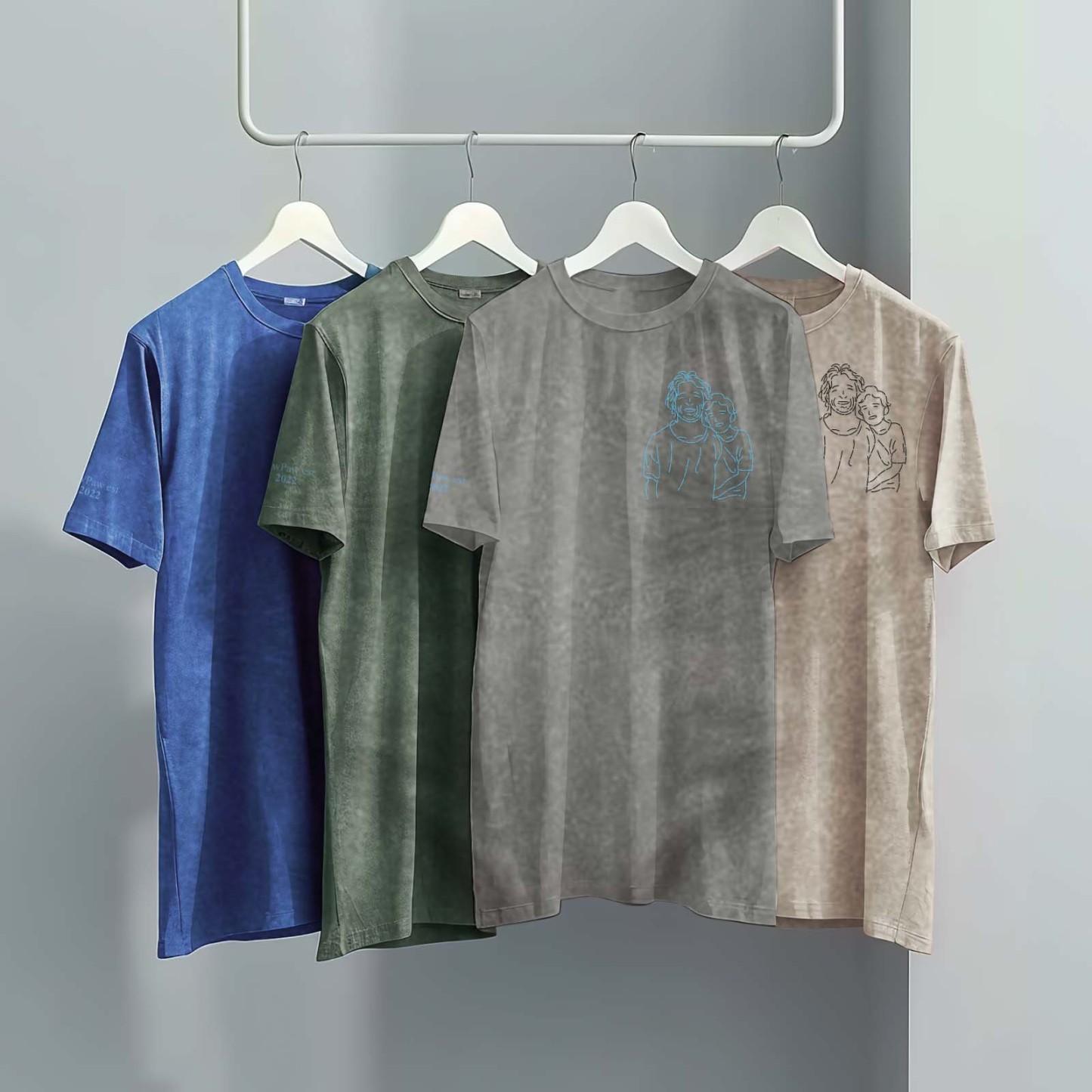 Comfort Colors Custom Photo Shirt For Dad, Dad Portrait Embroidered Shirt From Photo, New Dad Shirt, Fathers Day Gifts, Gift For Husband