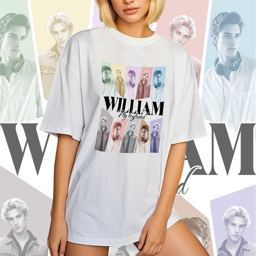 Custom Shirt Personalized Photo Tee Vintage T-shirt Custom T-shirts with Photo Couple Shirts - MyFaceBoxer