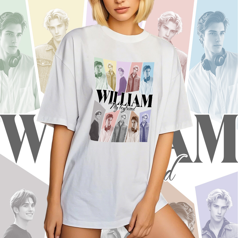 Custom Shirt Personalized Photo Tee Vintage T-shirt Custom T-shirts with Photo Couple Shirts - MyFaceBoxer