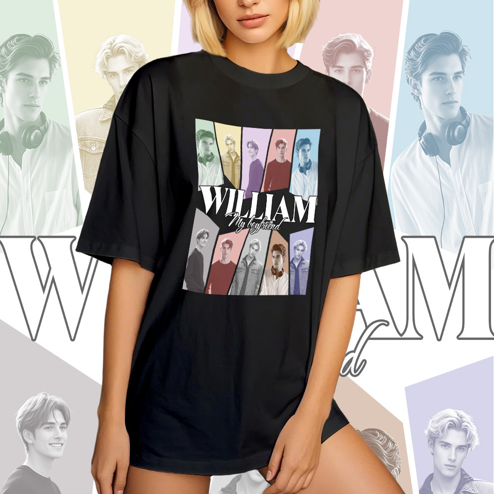Custom Shirt Personalized Photo Tee Vintage T-shirt Custom T-shirts with Photo Couple Shirts - MyFaceBoxer