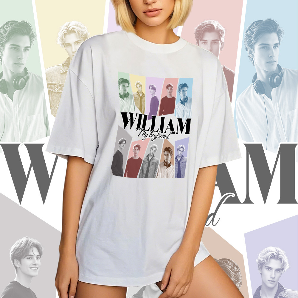 Custom Shirt Personalized Photo Tee Vintage T-shirt Custom T-shirts with Photo Couple Shirts - MyFaceBoxer