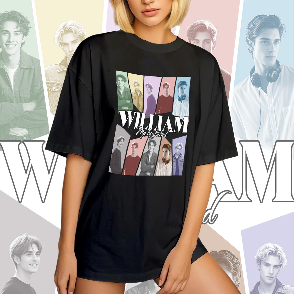 Custom Shirt Personalized Photo Tee Vintage T-shirt Custom T-shirts with Photo Couple Shirts - MyFaceBoxer