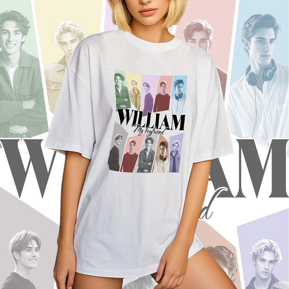 Custom Shirt Personalized Photo Tee Vintage T-shirt Custom T-shirts with Photo Couple Shirts - MyFaceBoxer