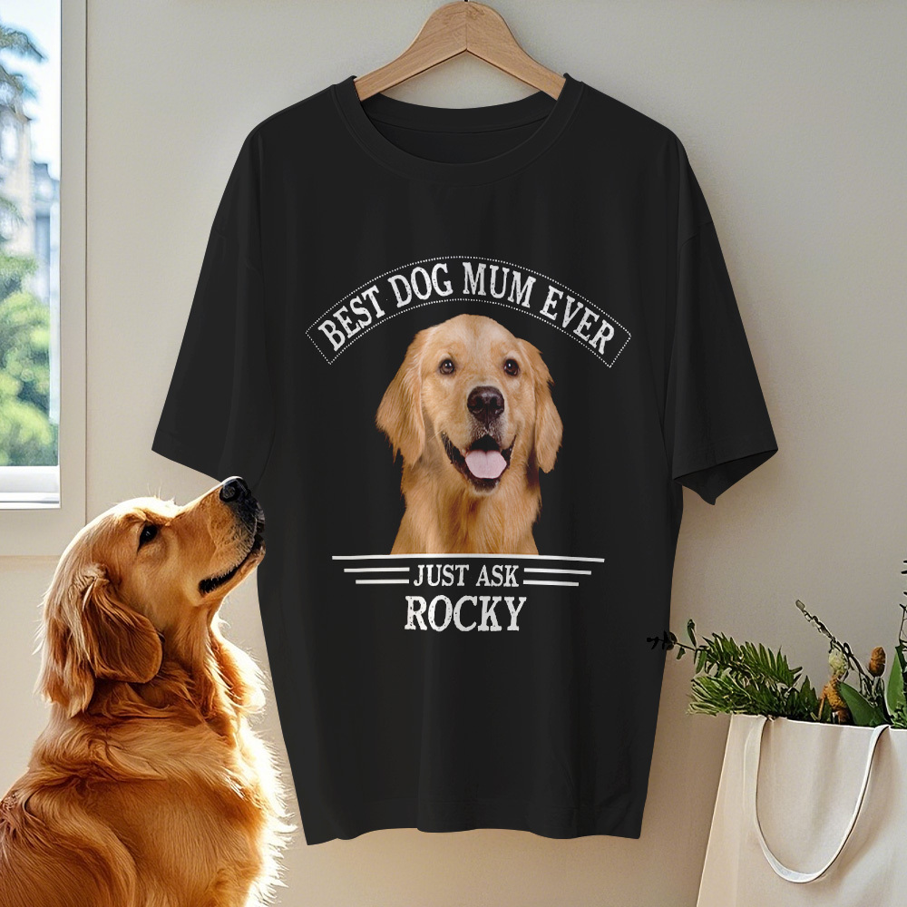 Personalized Dog Photo Shirt Custom Best Dog Dad/Mom Ever