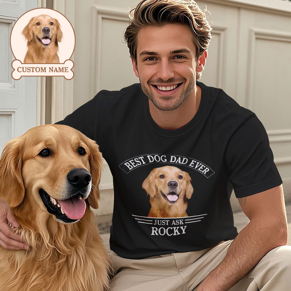 Personalized Dog Photo Shirt Custom Best Dog Dad/Mom Ever