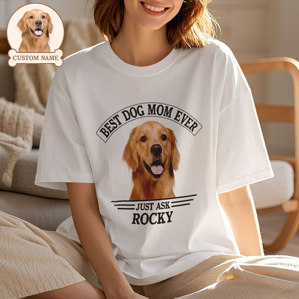 Personalized Dog Photo Shirt Custom Best Dog Dad/Mom Ever
