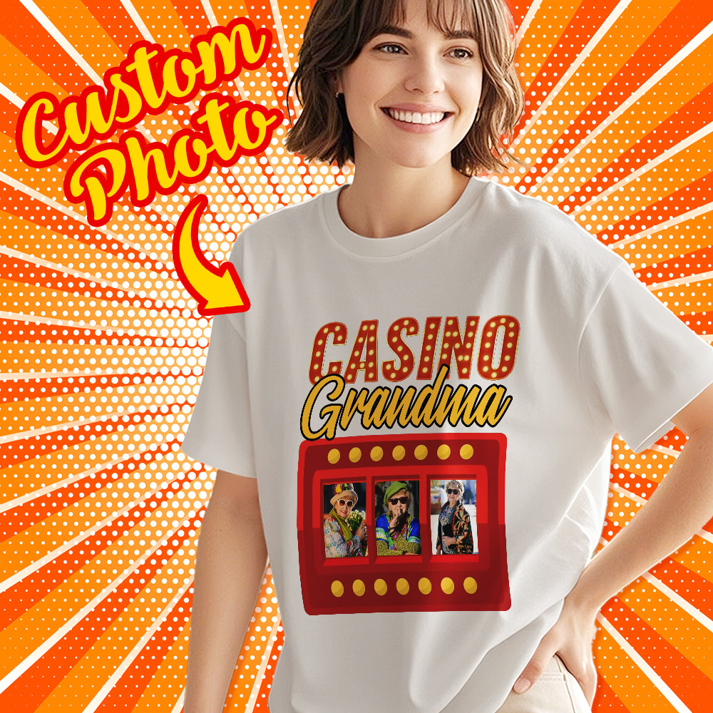 Personalized Grandma T-Shirt Custom Lucky Tee Name T-Shirt Gift For Mom