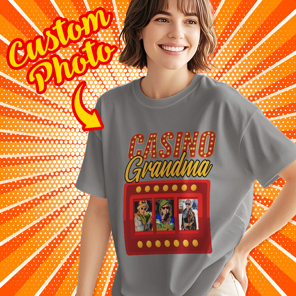 Personalized Grandma T-Shirt Custom Lucky Tee Name T-Shirt Gift For Mom