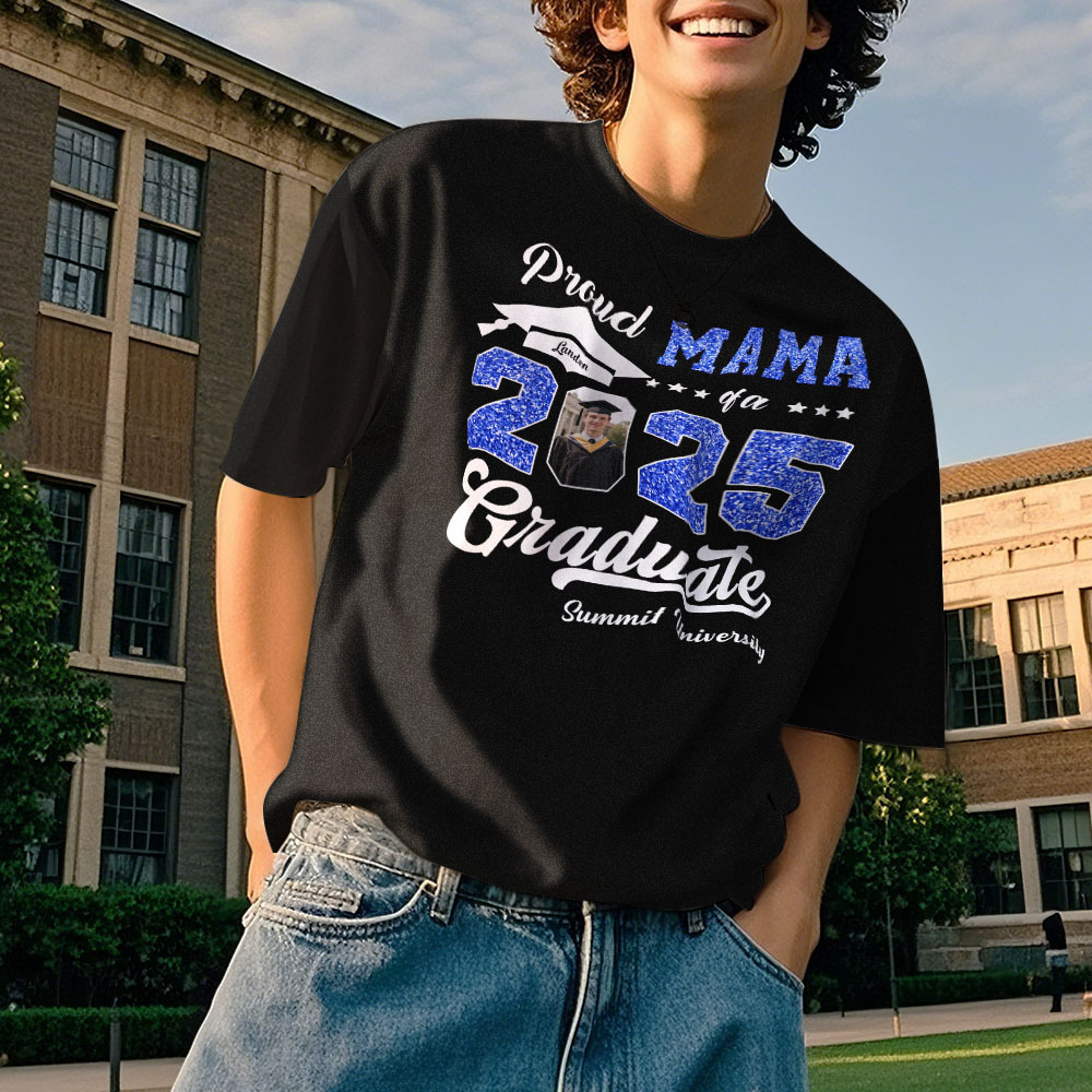 Personalized Graduation T-Shirt, Proud Family Graduate Photo Class Of