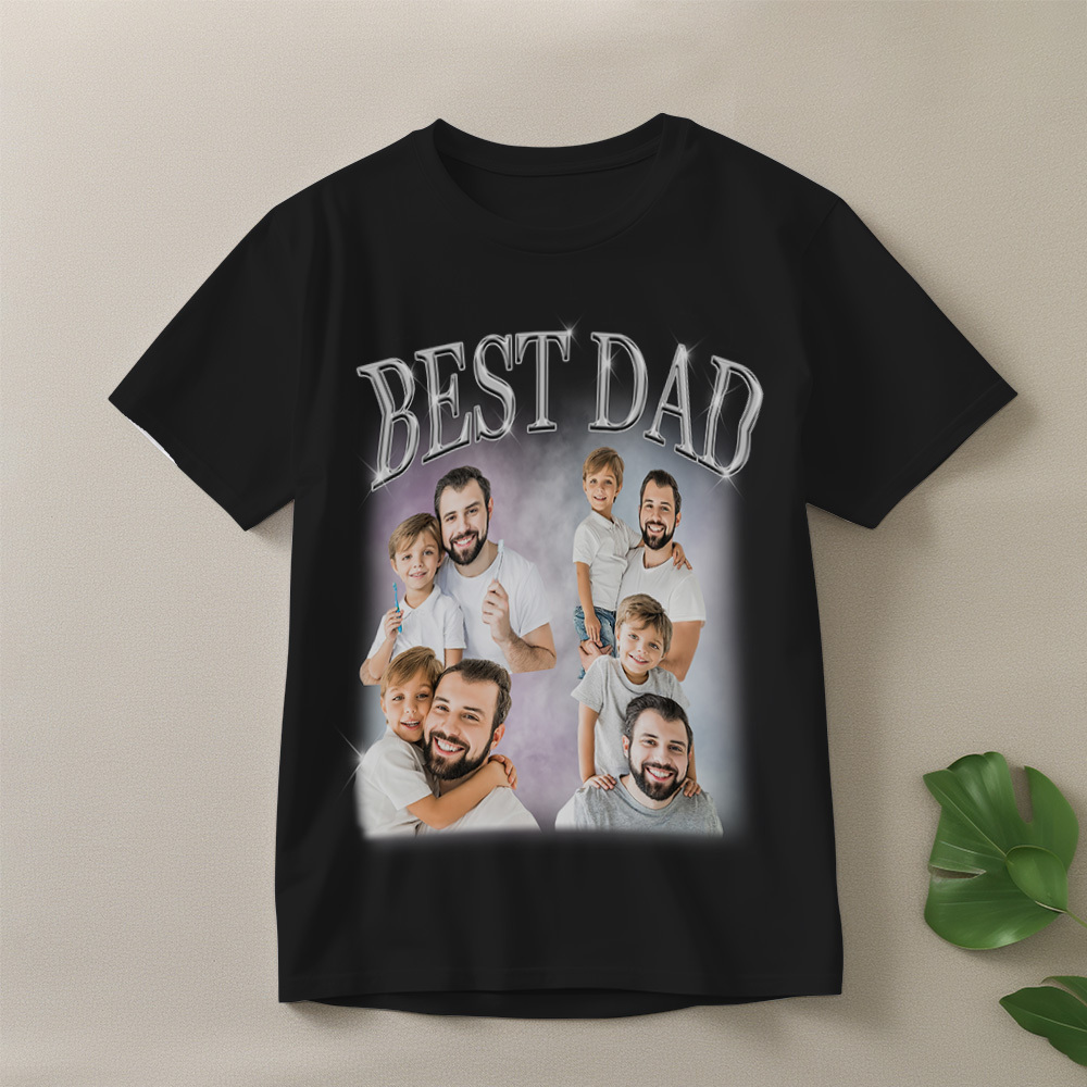 Dad Bootleg Shirt, Personalized Bootleg Shirt For Daddy's Birthday, Fathers Day Shirt, Best Dad Shirt, Dad Photo Shirt, Daddy Shirt From Son
