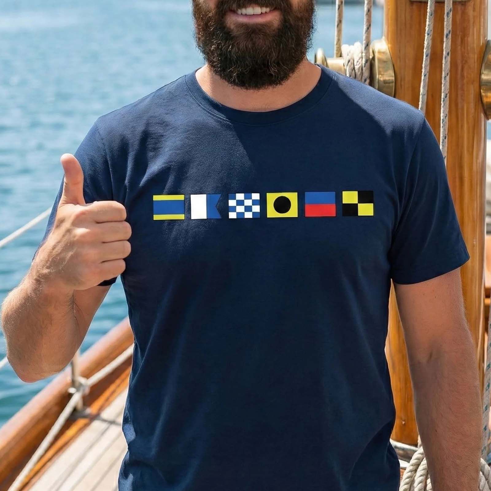 Name In Nautical Flags - Personalized Shirt