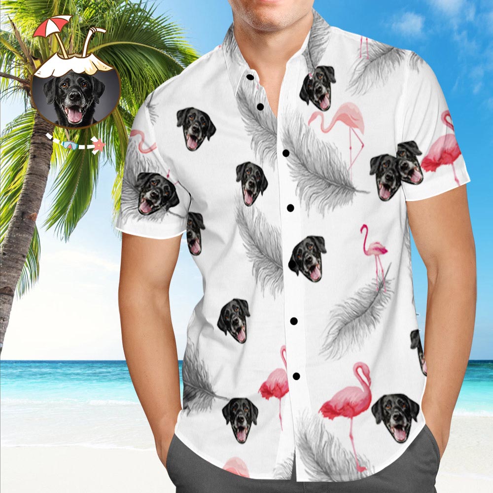 Custom Hawaiian Shirts with Dog Face Custom Photo Hawaiian Shirt Custom Tropical Shirt