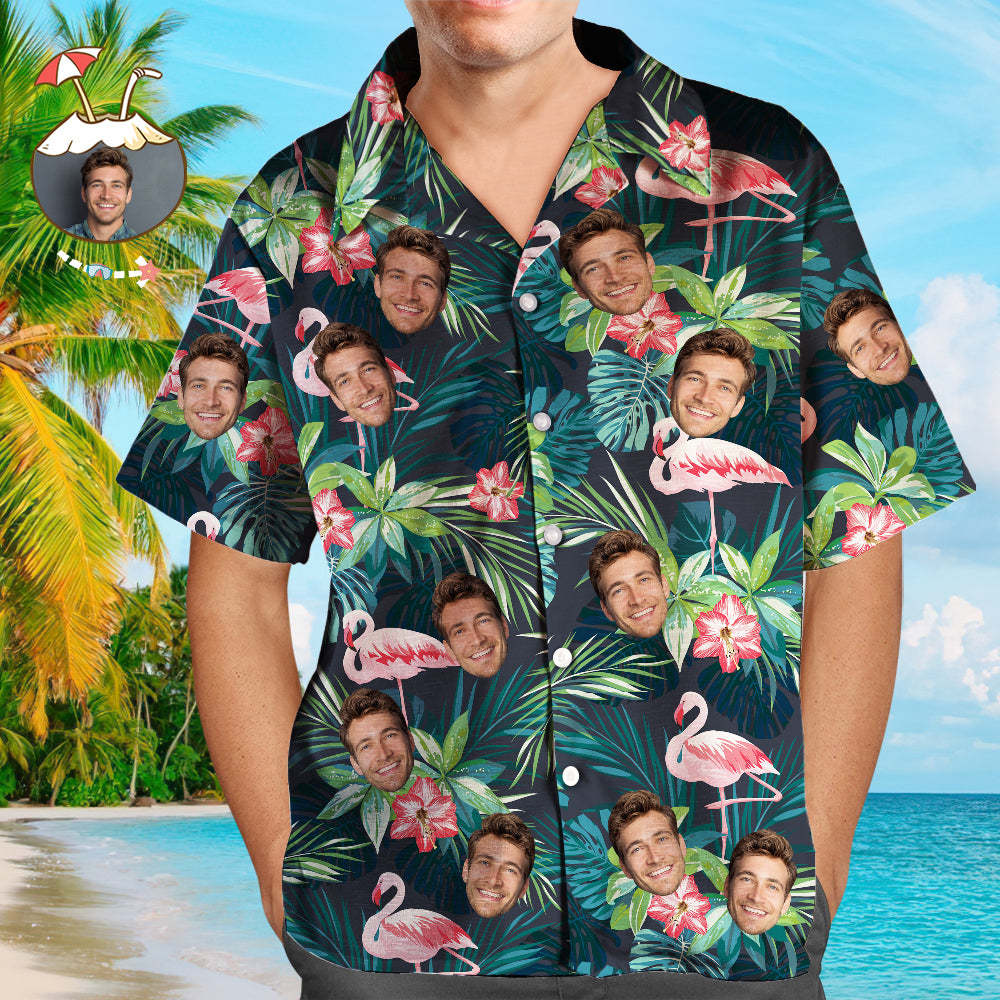 Custom Hawaiian Shirts Personalized Summer Style Hawaiian Shirts for Men 6 Styles - MyFaceBoxer