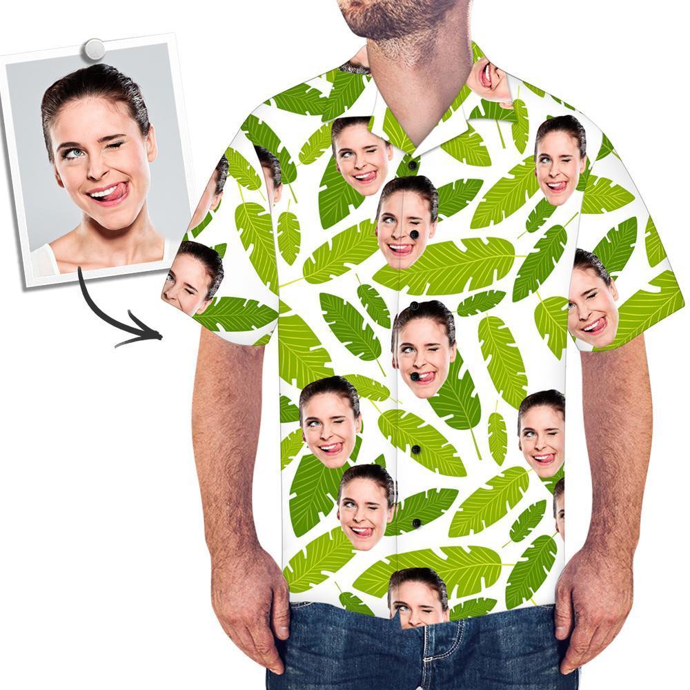 Custom Hawaiian Shirts Personalized Face On Hawaiian Shirt Beach	 - MyFaceBoxer