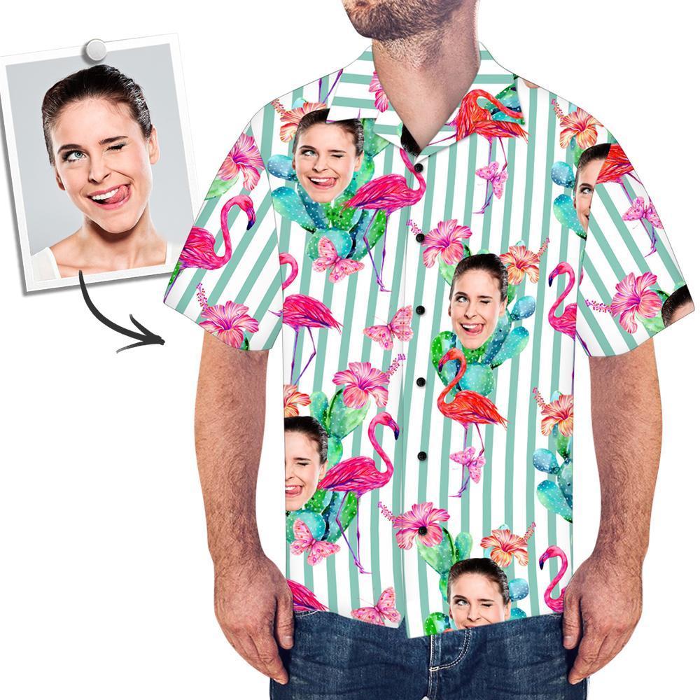 Custom Hawaiian Shirts Personalized Face On Hawaiian Shirt Sailboat Sunset	 - MyFaceBoxer
