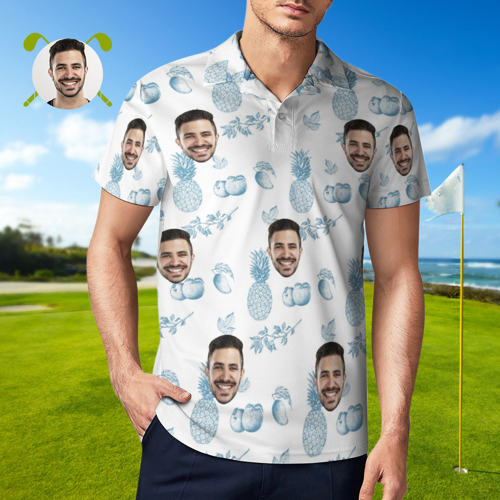 Father's Day Gifts Men's Custom Polo Shirt Fruit Paradise Personalized Hawaiian Golf Shirts