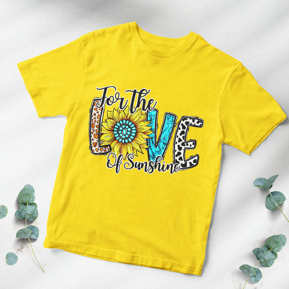 Colorful T-shirt for the Love of Sunshine Gift for Lover	 - FaceSocksUSA