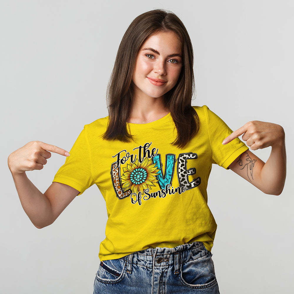 Colorful T-shirt for the Love of Sunshine Gift for Lover	 - FaceSocksUSA