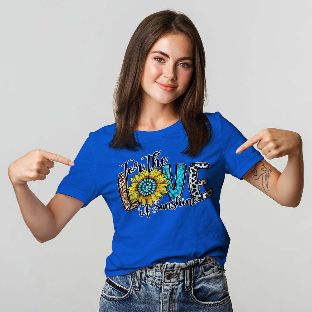 Colorful T-shirt for the Love of Sunshine Gift for Lover	 - FaceSocksUSA