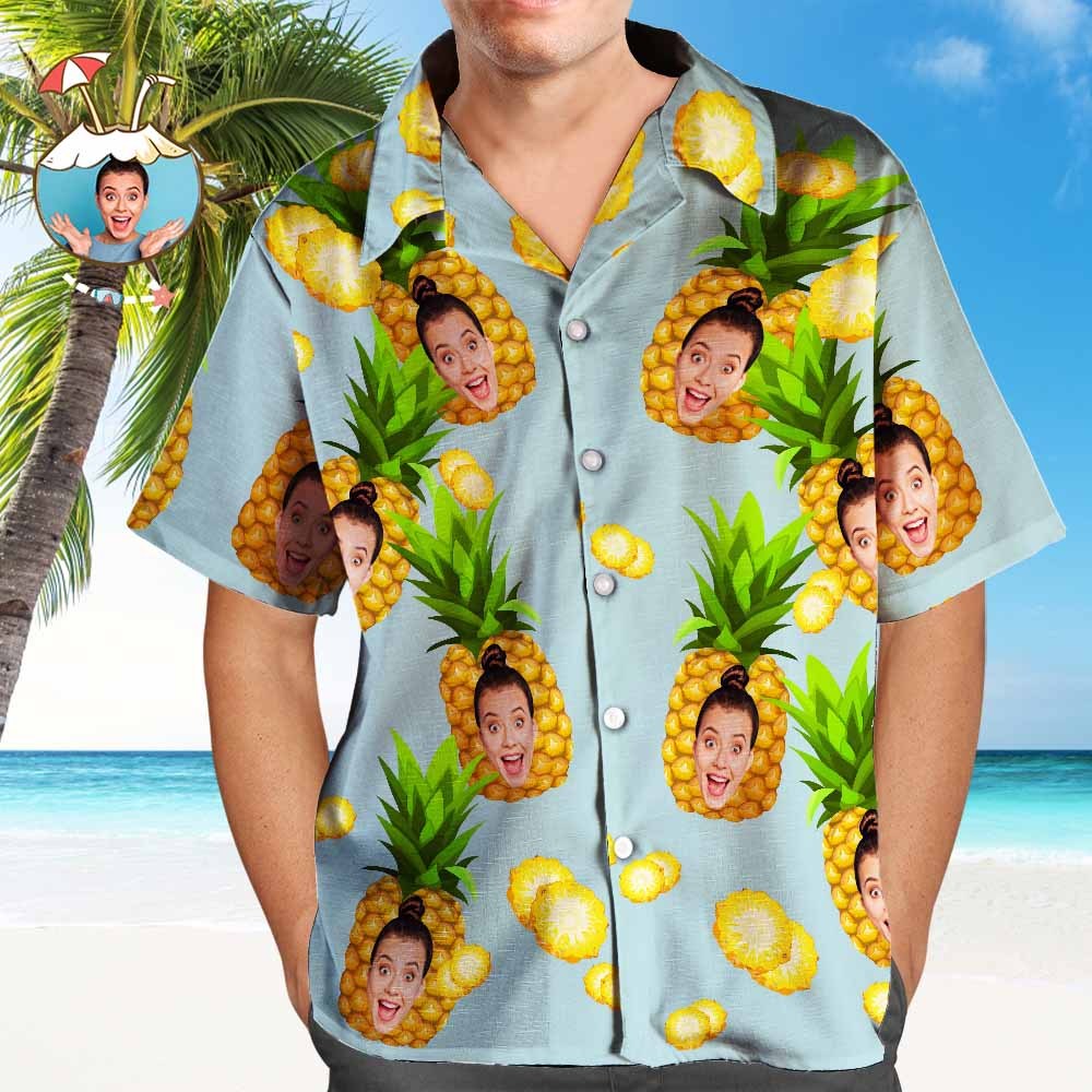 Custom Hawaiian Shirts for Men All-Over Print Personalized Tropical Getaway Style - MyFaceBoxer