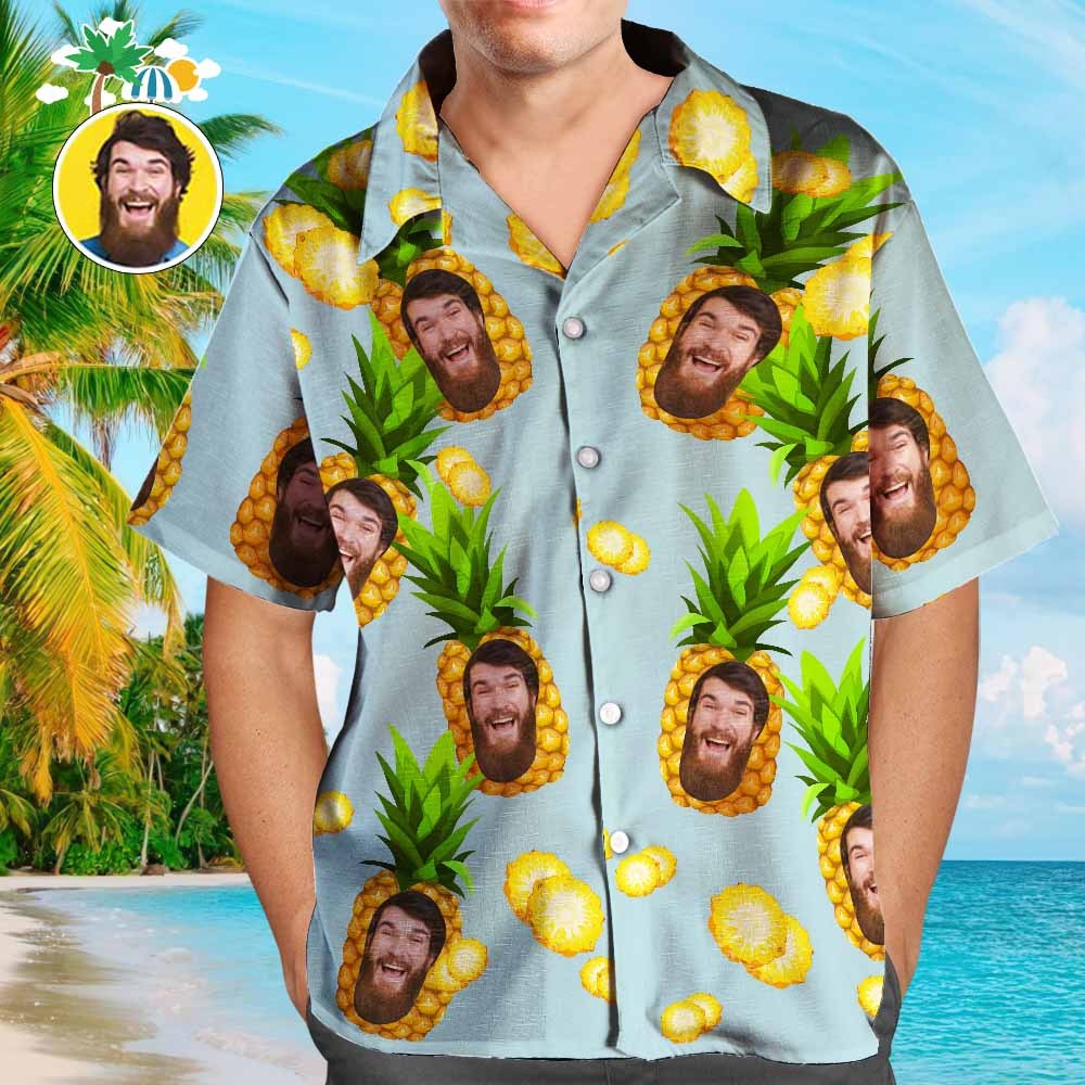 Custom Hawaiian Shirts for Men All-Over Print Personalized Tropical Getaway Style - MyFaceBoxer